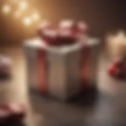 A beautifully wrapped gift box with a heartfelt card