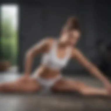 Relaxed person enjoying a rejuvenating post-workout stretch