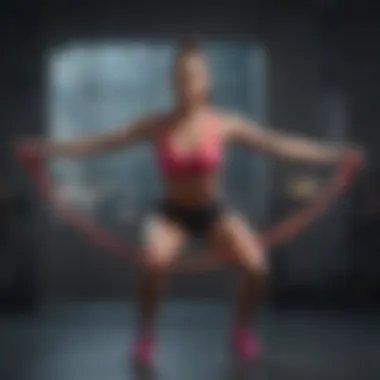 Dynamic Resistance Band Workout Athletic woman performing resistance band exercises