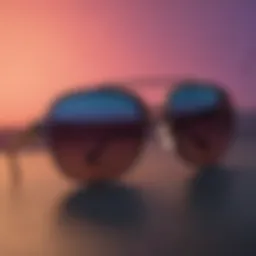 Stylish sunglasses on a vibrant background highlighting trendy designs.