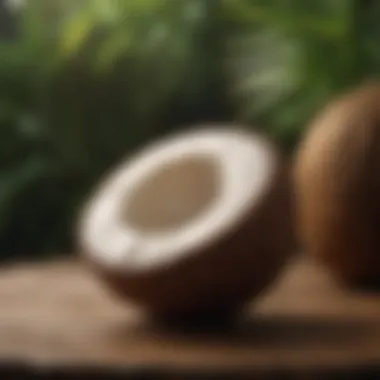 Exotic coconut with a touch of elegance