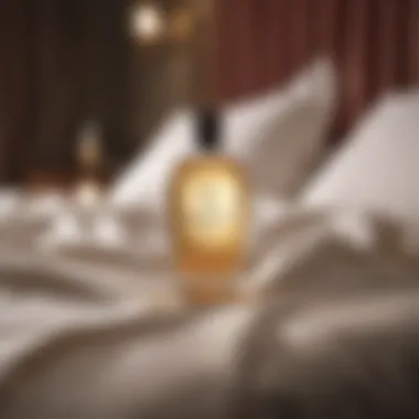 Luxurious coconut lube bottle on a bed of silk