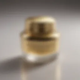 Luxurious cream jar with golden accents