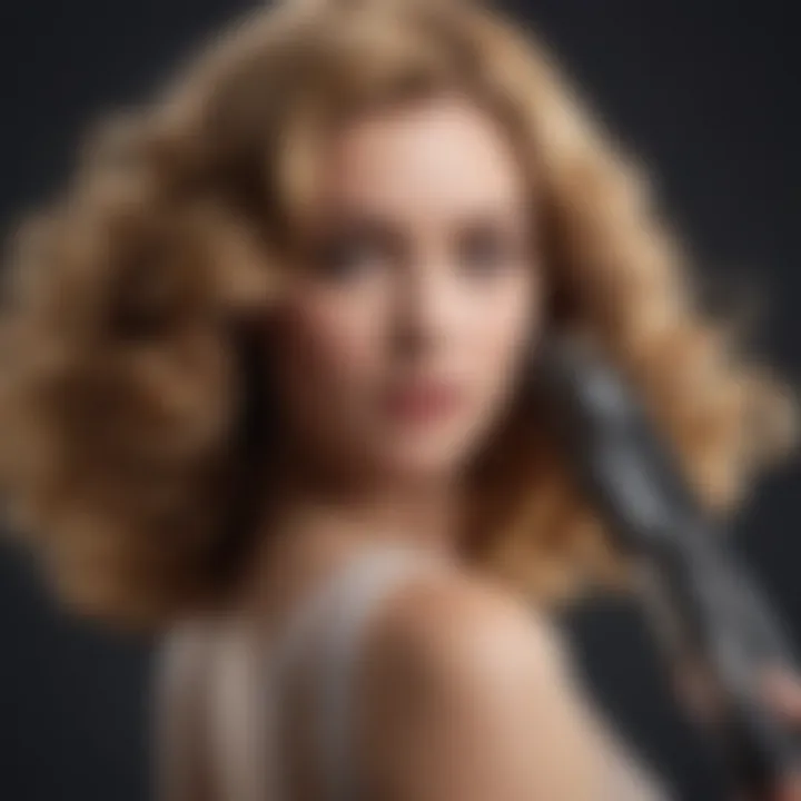 Woman with stunning waves from tapered curling iron