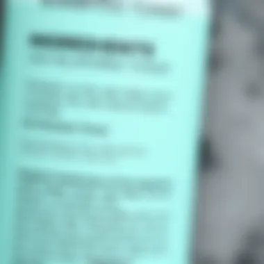A close-up of ash shampoo toner bottle with ingredients listed