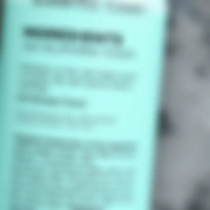 A close-up of ash shampoo toner bottle with ingredients listed