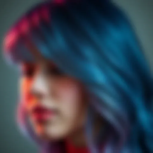 Vibrant hair color showcasing the effects of ash shampoo toner