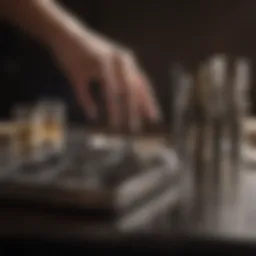 Luxurious manicure setup with elegant tools