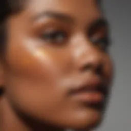 A close-up of sunblock applied on black skin.