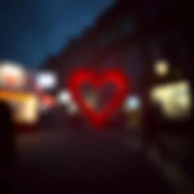 A heart-shaped symbol representing love