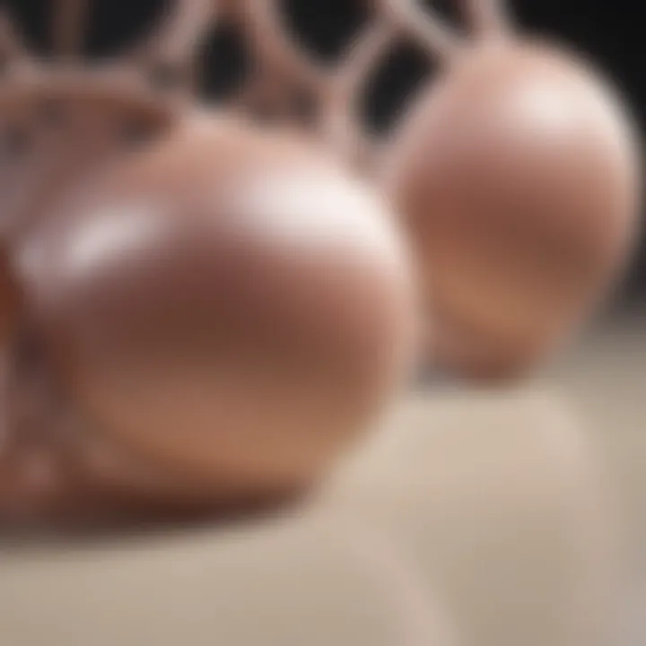 Close-up view of high-quality materials used in unlined push up bras.