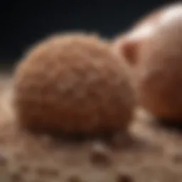 An arrangement of natural exfoliating ingredients