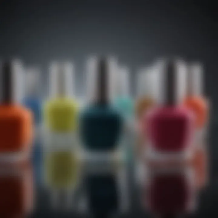 Variety of Vibrant Nail Polish Shades