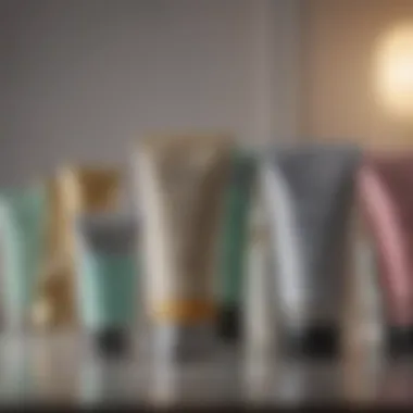 Various high-quality shaving creams displayed