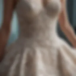 Elegant Vera Wang strapless wedding dress with intricate lace details