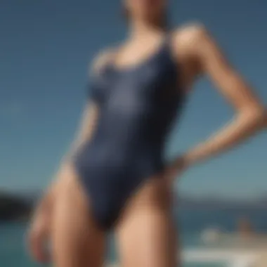 Modern swimwear silhouette with a minimalist touch