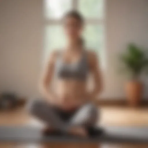 Pregnant woman doing yoga